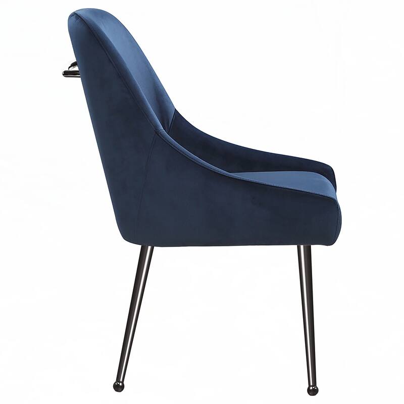 Blue Upholstered Dining Side Chair (Set of 2)