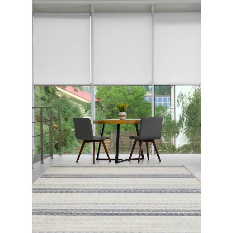 ECARPETGALLERY Hand Loomed Elysian Light Grey Rug - 6'9 x 9'8