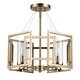 preview thumbnail 7 of 6, Golden Lighting Marco 4-light Semi-Flush Mount in Brushed Champagne Brass - Brushed Champagne Bronze - 4-Light Semi-flush