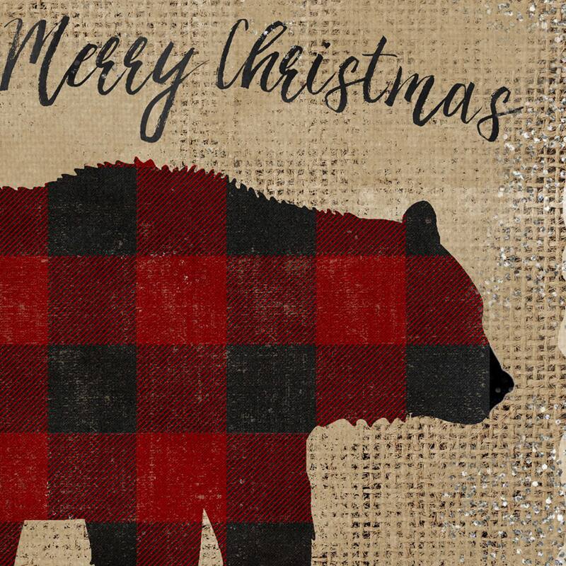 Buffalo Check Bear by Beth Albert Canvas Art Print