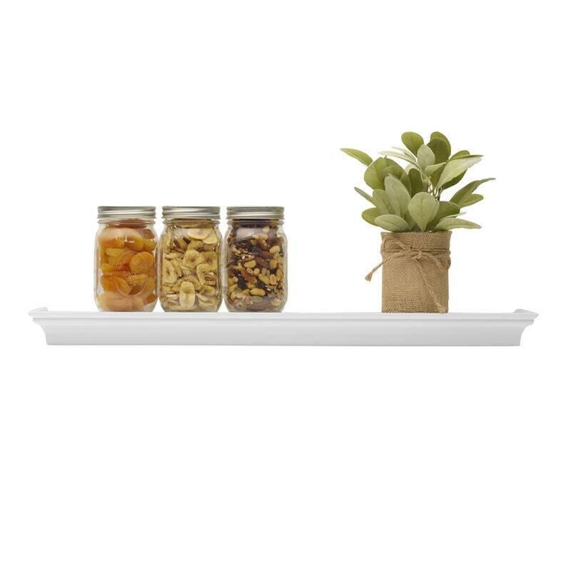 Melannco Set of 2 Traditional Wall Shelves, 24 Inch, White