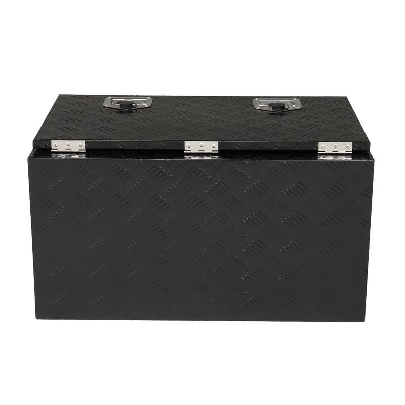 30" Aluminum Five Pattern Toolbox Double Lock Black