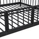 preview thumbnail 10 of 18, Full over Full Size Metal Bunk Bed with Slide and Guardrails,,Industrial Minimalist Metal Bed聽