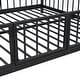 preview thumbnail 30 of 38, Unique Design Full over Full Size Metal Bunk Bed with Slide and Guardrails