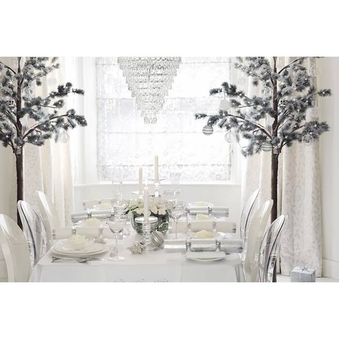 Set of 4 Designer Transparent Dining Chairs Modern Designer Stacking Accent For Kitchen Armless No Arms