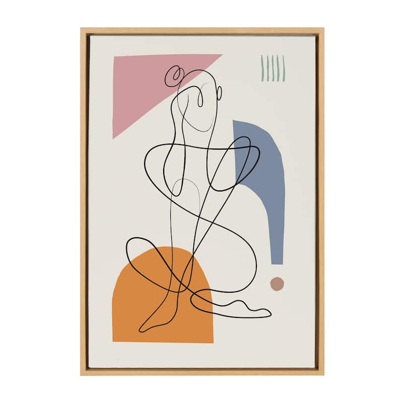 Kate and Laurel Sylvie Thinking of You Framed Canvas by Rachel Lee