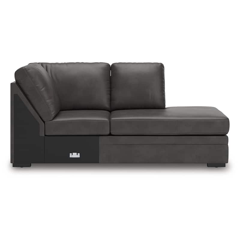 Signature Design by Ashley Dara Park Gray 2-Piece Sectional with Chaise - 124" W x 87" D x 40" H