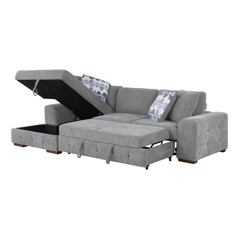 Gillam 3-Piece Sectional Sofa Sleeper with Left Chaise and Ottoman