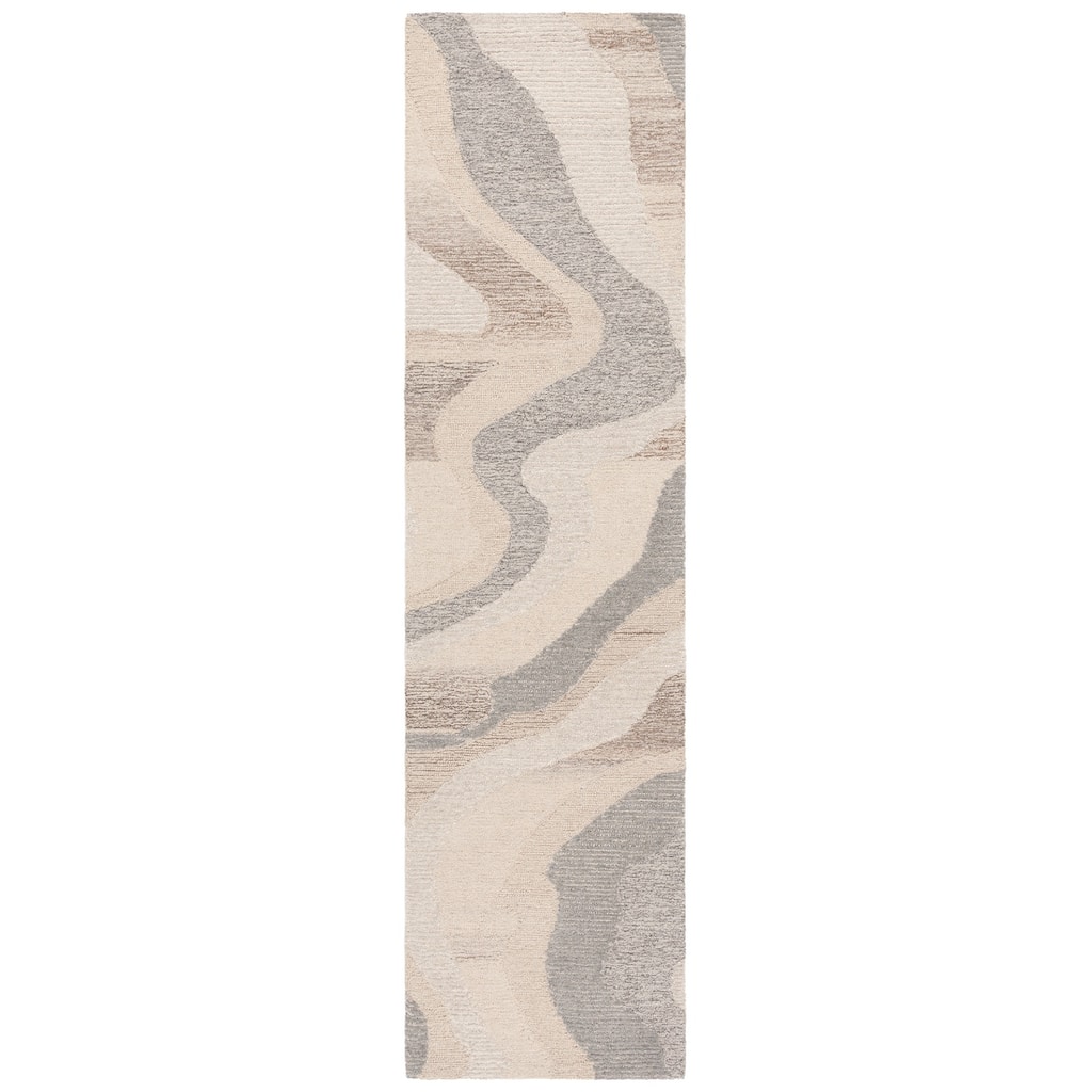 SAFAVIEH Handmade Ebony Romi Modern Abstract Wool Rug