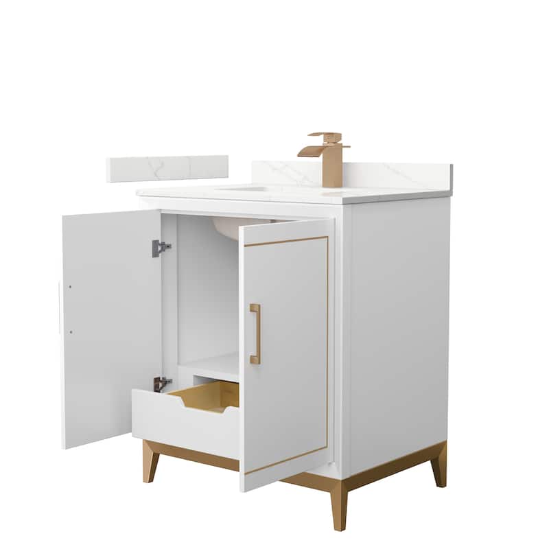 Marlena 30-inch Single Vanity, Quartz Top