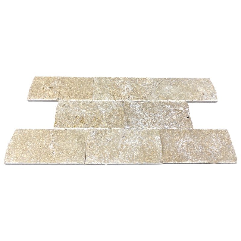 Tuscany Brown Travertine 3" x 6" Split Face Tile