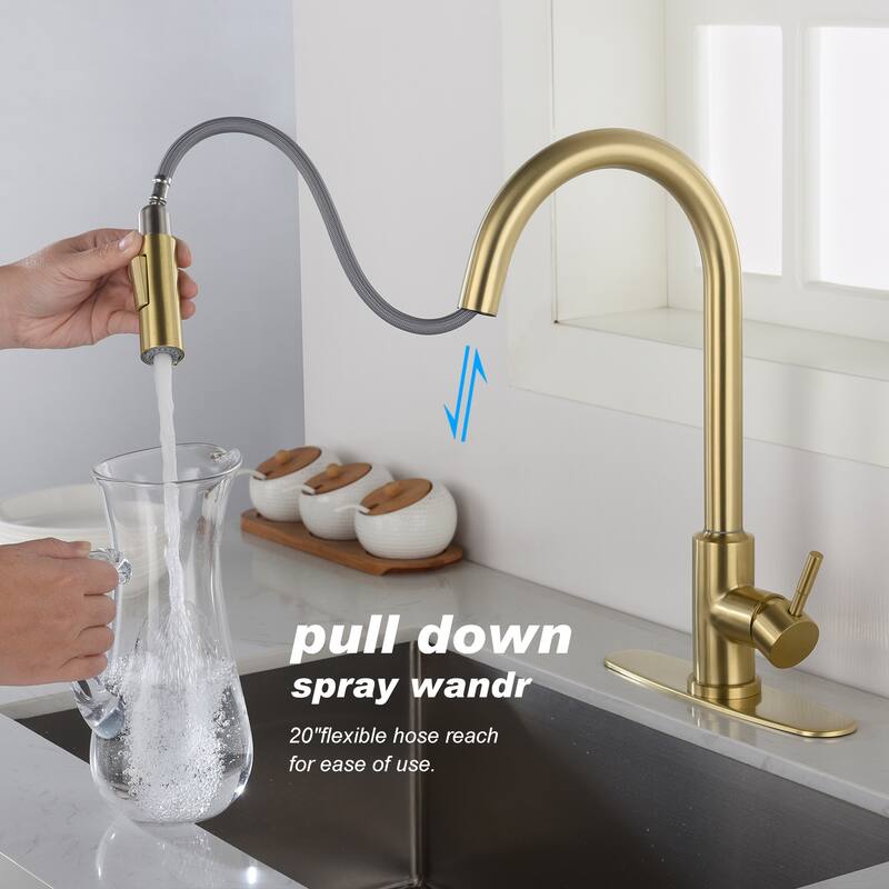 Touch Kitchen Faucet with Pull Down Sprayer - 16.53*8.66*8.07