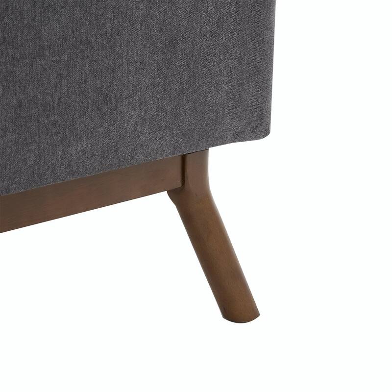 Mid-Century Modern Square Coffee Table with Storage Bench