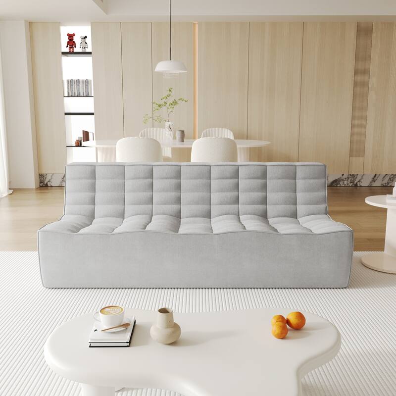 Armless 3-Seat Large Bean Bag Chair Lazy Floor Sofa Couch Fireside Chair