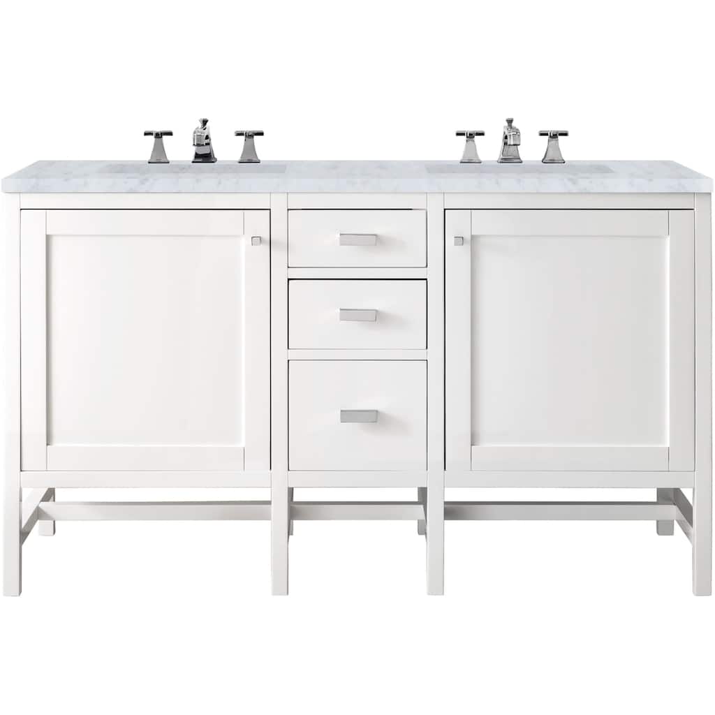 James Martin Vanities Addison 60" Double Basin Hardwood Vanity Set