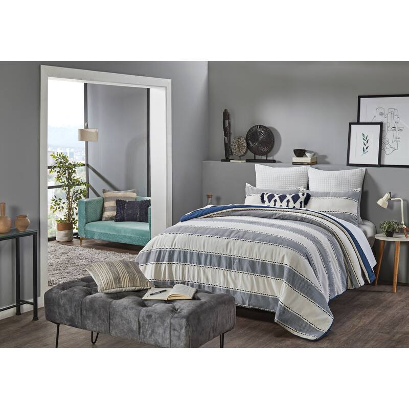 Better Trends Janson Collection Poly/Cotton Comforter Set with Sham - Absorbent, Moisture-Wicking, Machine Washable, Tumble Dry