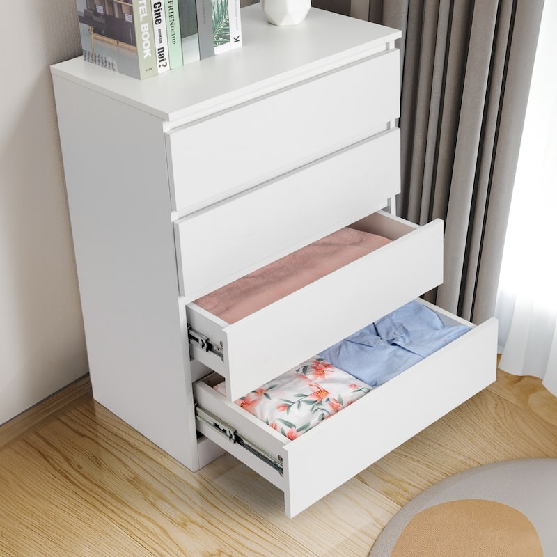 Modern Wooden 4-Drawer Dresser Perfect for Bedroom Living Room or Family Room
