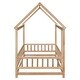 preview thumbnail 36 of 50, Twin Size Wooden Bed House Bed with House Roof Frame