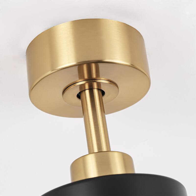 52" Modern Matte Black DC Motor Ceiling Fan with Light and Remote Control