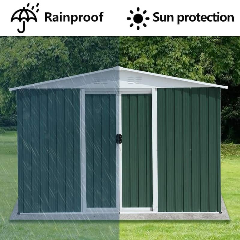 8FTx6FT Metal Outdoor Storage Garden Shed
