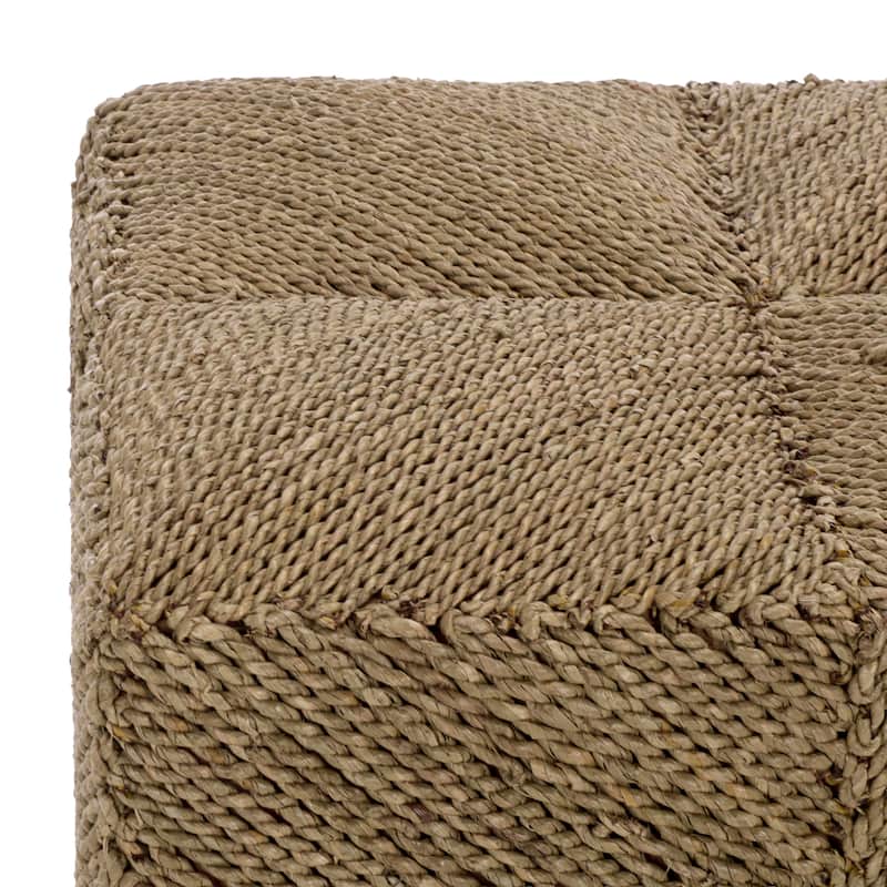 SAFAVIEH Couture Malta Woven Seagrass Square Ottoman