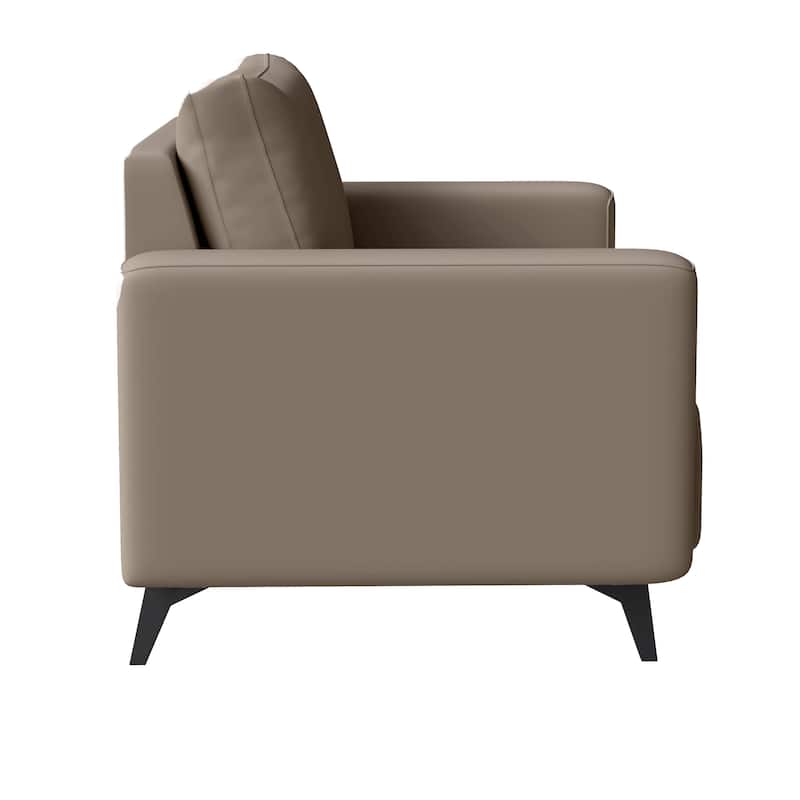 Single-Seater Sofa Modern Armchair Upholstered Vegan Leather with Metal Legs Removable Cushions Inno Series by LeisureMod