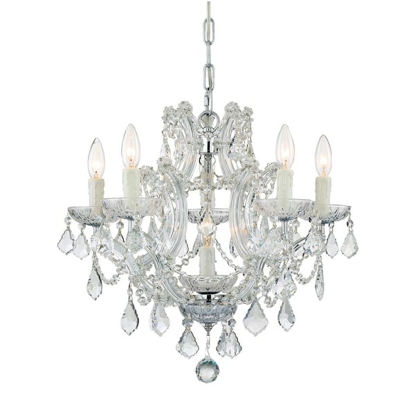 slide 2 of 5, Crystorama Lighting Group Maria Theresa 6 Light 20" Wide Chandelier Polished Chrome