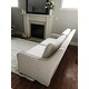 Faizah White Linen Nailhead Sloped Arm Sofa by iNSPIRE Q Artisan