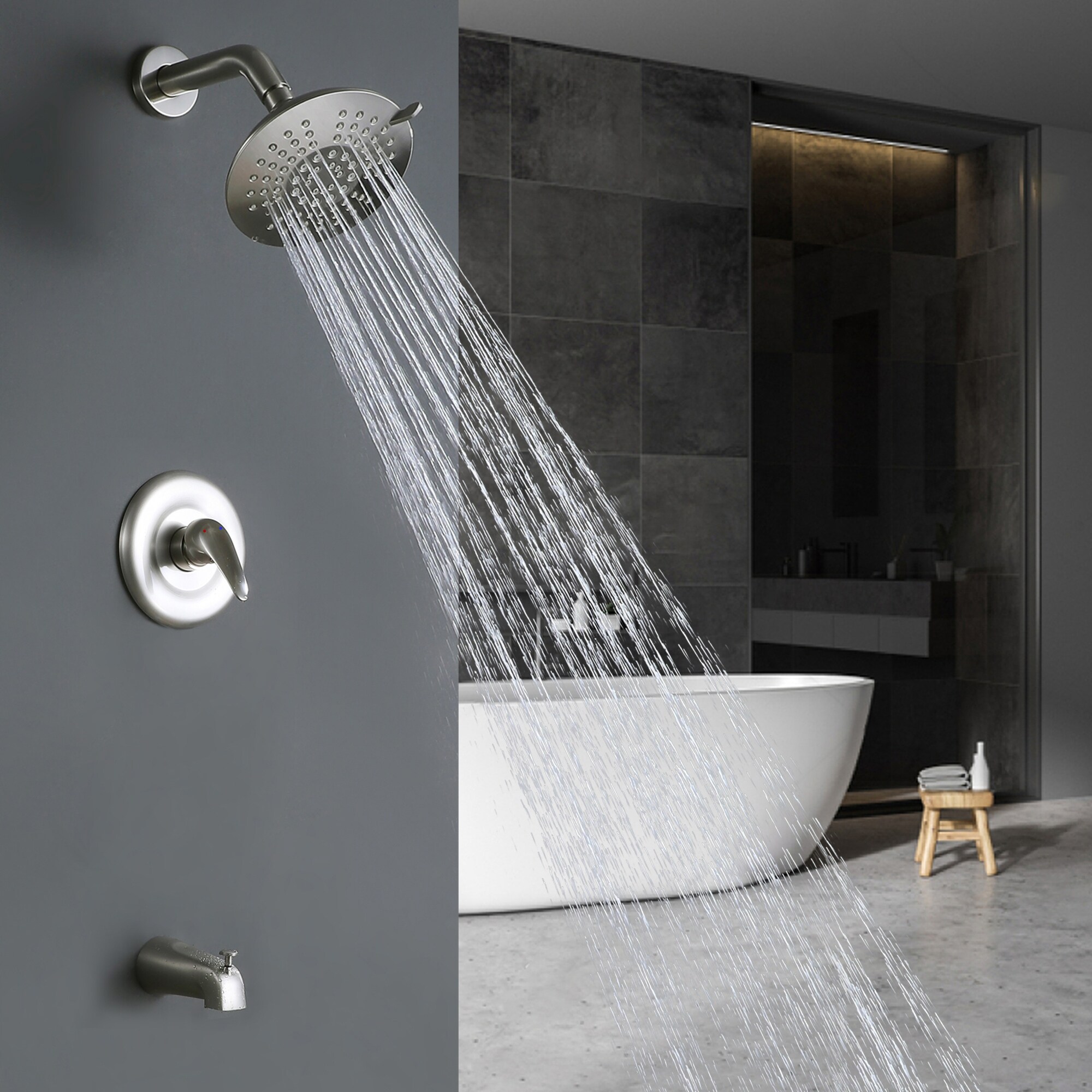 【初売り】 Handle Single 2-Spray 6 with GPM 3.5 Faucet Shower and Tub ジャケット・アウター