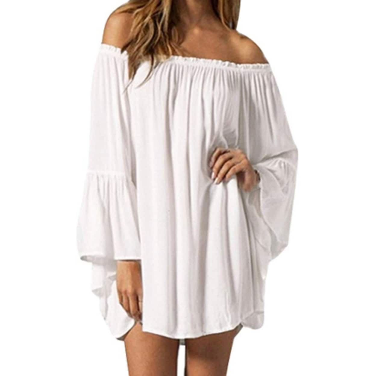 off shoulder dress blouse