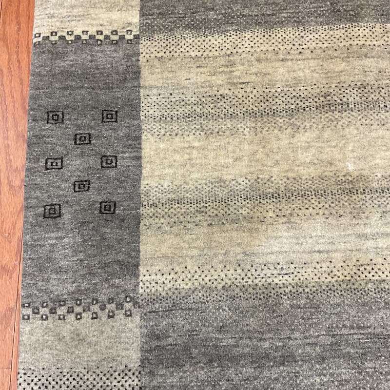 HERAT ORIENTAL Hand-knotted 4'1 x 6'3 Indo Gabbeh Wool Rug - 4'1" x 6'3"