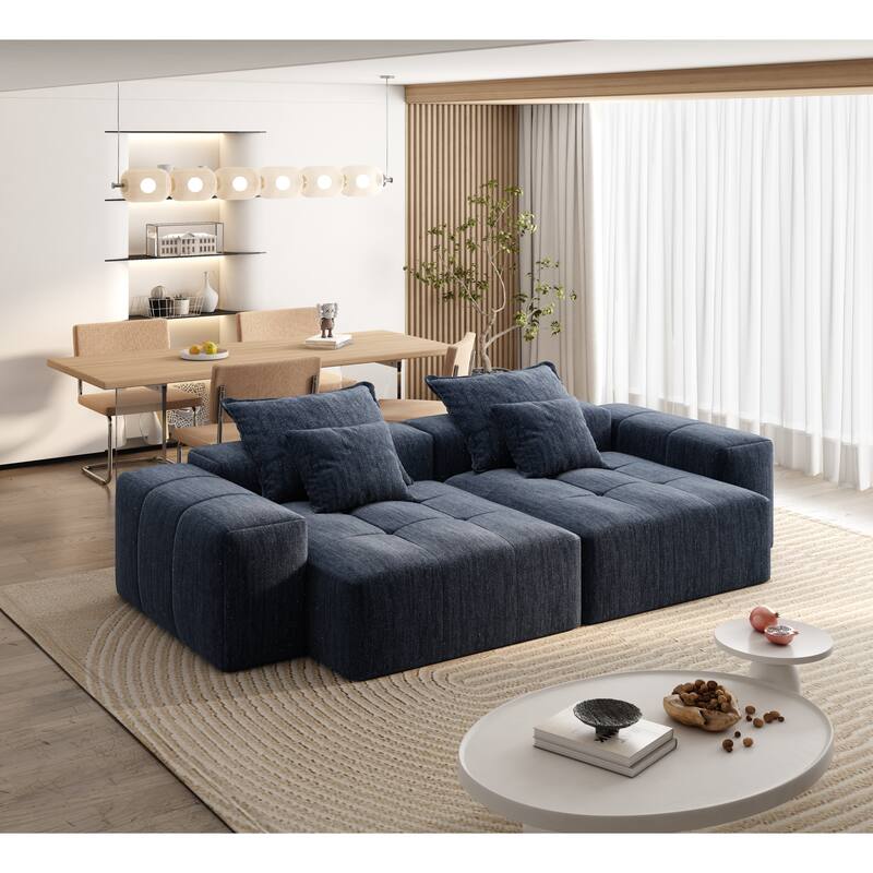 GDFStudio - Sparkling Chenille Oversized 113" Modular Sectional Sofa