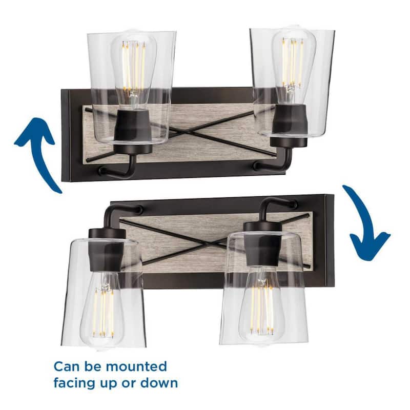 Progress Lighting Briarwood 2 Light 15" Wide Bathroom Vanity Light