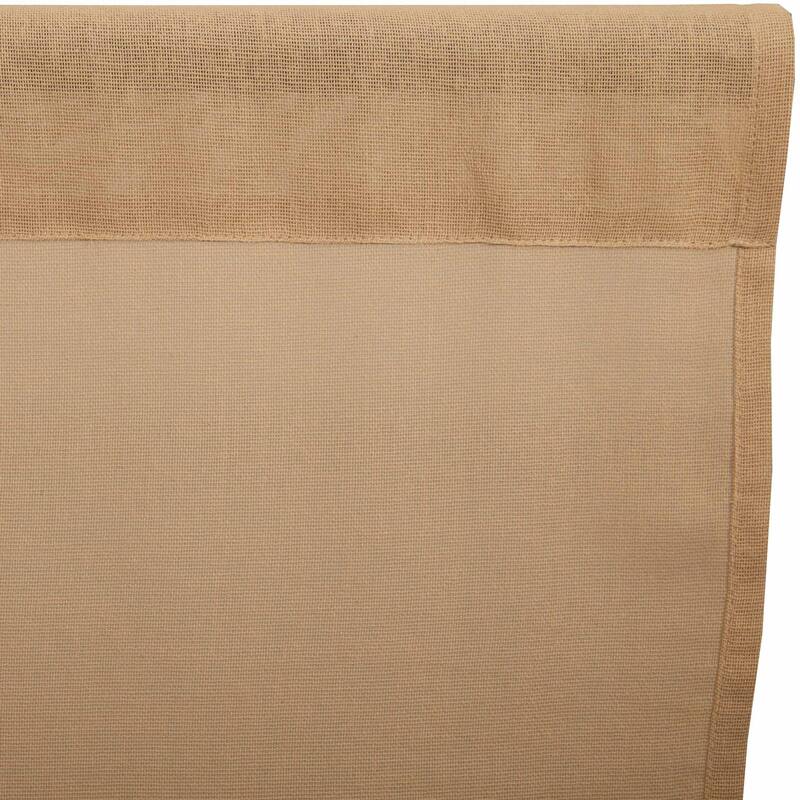 Tobacco Cloth Khaki Valance Fringed 16x60