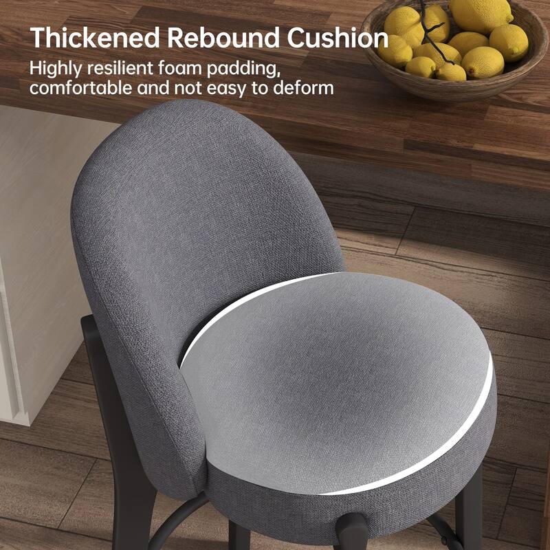 set of 4 Upholstered Counter Height Bar Stools