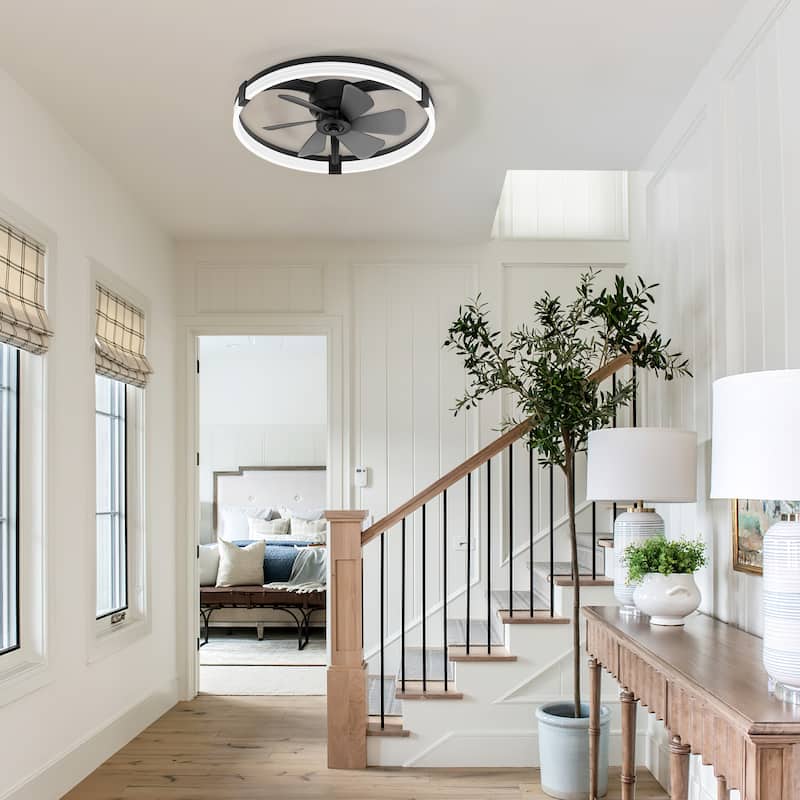 20"/23" Low Profile Dimmable Smart Ceiling Fan with Lights and Remote(6/7 ABS Blades)