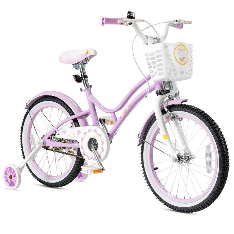 Babyjoy 18 Inch Kid Bike 95% Pre-Assembled Girls Bicycle with Training - See Details - Purple