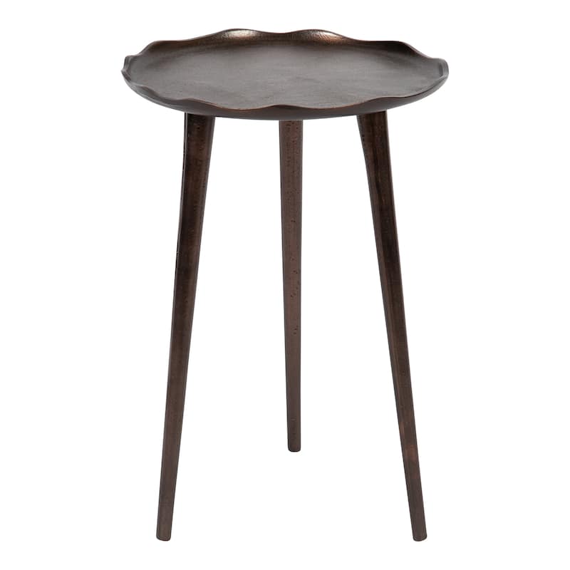 Kate and Laurel Alessia Round Side Table - 15x15x22 - Bronze - Metal