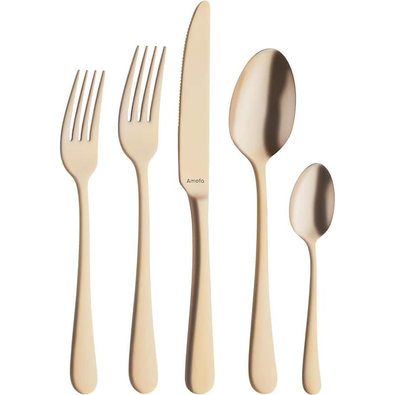 Amefa Austin 20 Piece Flatware Set - Satin Golden
