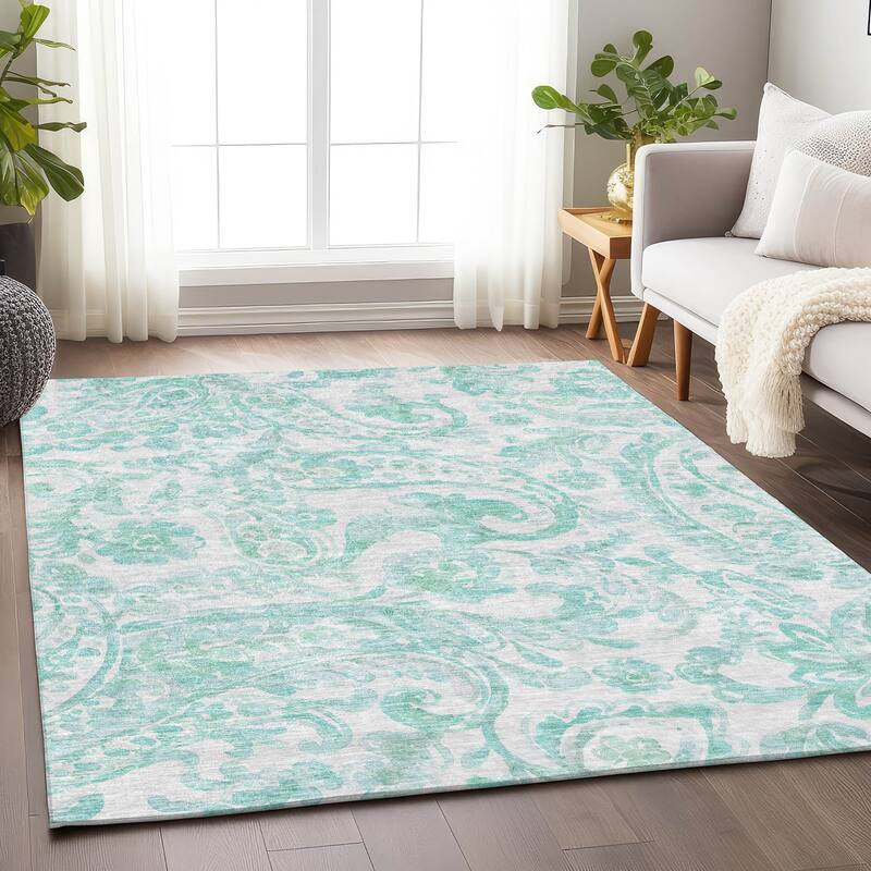 Premium Washable Super Soft Modern Paisley Mayfield Rug