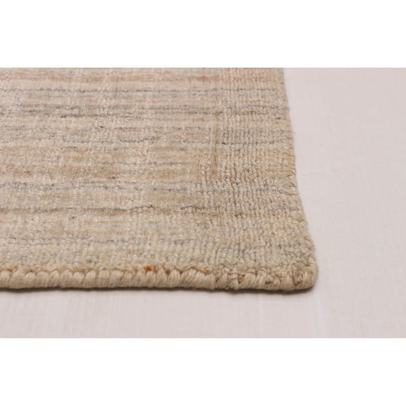 ECARPETGALLERY Hand Loomed Kashkuli Gabbeh Ivory Wool Rug - 5'8 x 8'1