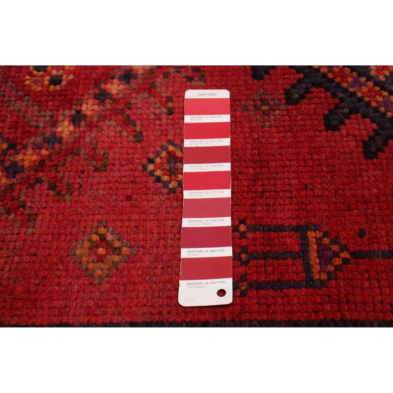 ECARPETGALLERY Hand-knotted Melis Vintage Red Wool Rug - 3'11 x 14'1