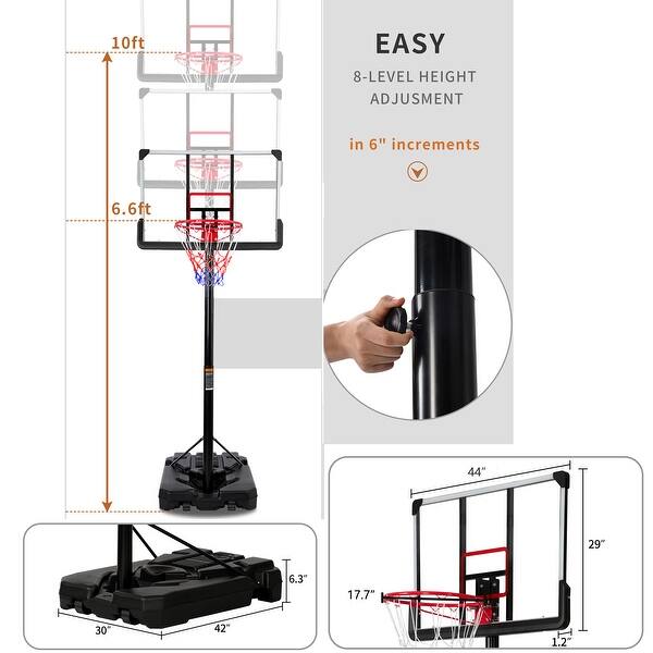 Basketball Hoop Basketball System Height Adjustment LED Basketball Hoop