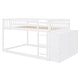 preview thumbnail 8 of 14, Full Over Full Low Bunk Bed with Storage, Wood Floor Bunk Beds w/4 Drawers&3 Shelves, for Kids, Girls Boys, Teens, Adults, White