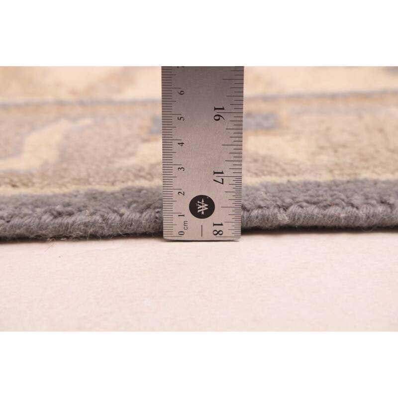 ECARPETGALLERY Hand-knotted Royal Oushak Dark Grey Wool Rug - 9'3 x 11'8