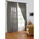 preview thumbnail 4 of 2, Cottage Home Amara Linen Curtain Panel - 50 X 96 Inches - 50X96 96 Inches - Neutral Grey