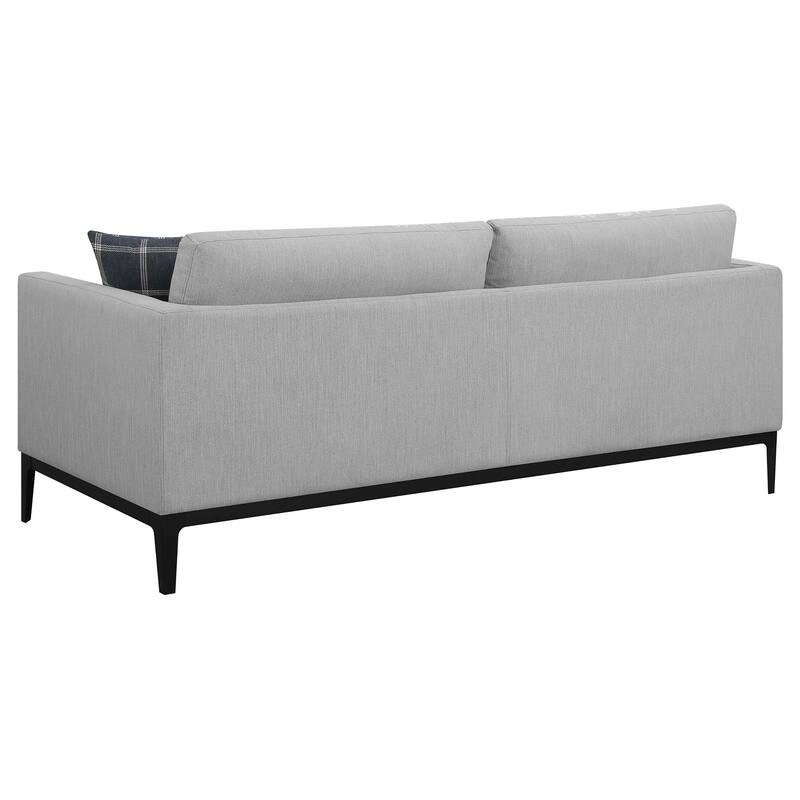 Apperson Upholstered Track Arm Sofa Set Light Grey