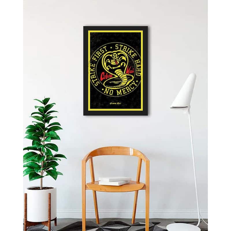 Cobra Kai Emblem Framed Poster - 24 x 36 Inch