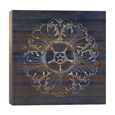 Rosette VI Print On Wood by Wild Apple Portfolio - Multi-Color