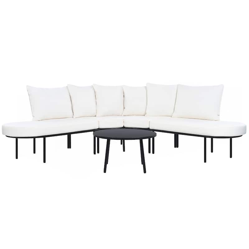 Patio Half- Moon Curved Outdoor Furniture Sofa Set